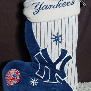 NEW YORK YANKEES 11" TEAM BEANS CHRISTMAS STOCKING Holiday Baseball MLB LICENSED